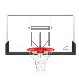 Баскетбольный щит DFC BOARD54G. Баскетбольный щит для установки на стену. Щит сделан из закалённого стекла, его размеры - 136 x 80 см, а кольцо R3 оранжевого цвета диаметром 45 см. Вынос щита - 127,5 см вместе с кольцом.  Расстояние от креплений, до щита 