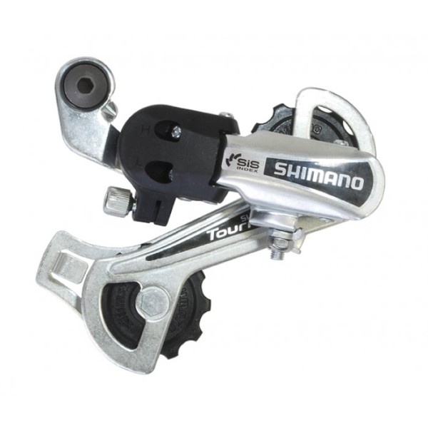 Переключатель задний Shimano Tourney TY21-B GS 6ск крепление на болт серебро б/уп ARDTY21BGSDS