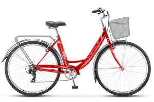 Велосипед Stels Navigator 28" 395 Z010 Красный (с корзиной) (LU089103)