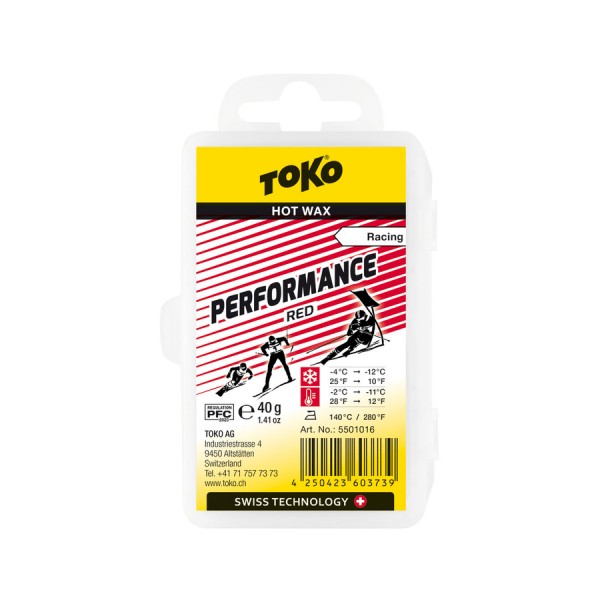 Низкофтористый парафин TOKO Performance red 40g 5501016
