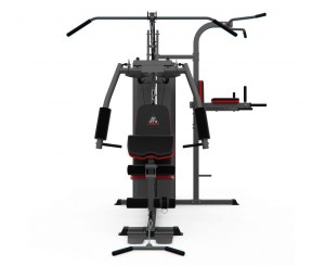 Силовой комплекс DFC D7004 (D7003 + опция брусья). Многофункциональный силовой комплекс DFC D7004 оснащён множеством снарядов для упражнений на все группы мышц. Максимальный вес пользователя до 120 кг. Профиль основной трубы 70 х 50 х 1,5 мм. 11 весовых п