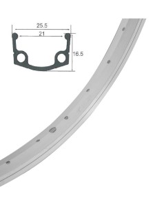 Обод 24' HLQC-10A-1 14Gх36Н алюм., серебристый, фрезер./330128. Обод 24