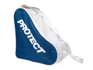 Сумка для коньков PROTECT, 39х39х22 см, синяя.
Сумка PROTECT – это ультралёгкая и надёжная сумка для коньков, которая значительно облегчает транспортировку спортивного инвентаря, а также оптимизирует его хранение. 
Сумки данной модели выполнены из прочног