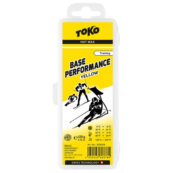 Безфтористый парафин TOKO Base Performance yellow 120g 5502035