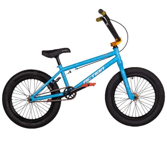 ACTION BMX LMG-18 18" (Cr-Mo) — прочный и манёвренный подростковый BMX-велосипед для трюков, street и dirt-катания.
Модель разработана специально для подростков, которые хотят уверенно освоить BMX, кататься в скейт-парках и развивать навыки трюкового ката