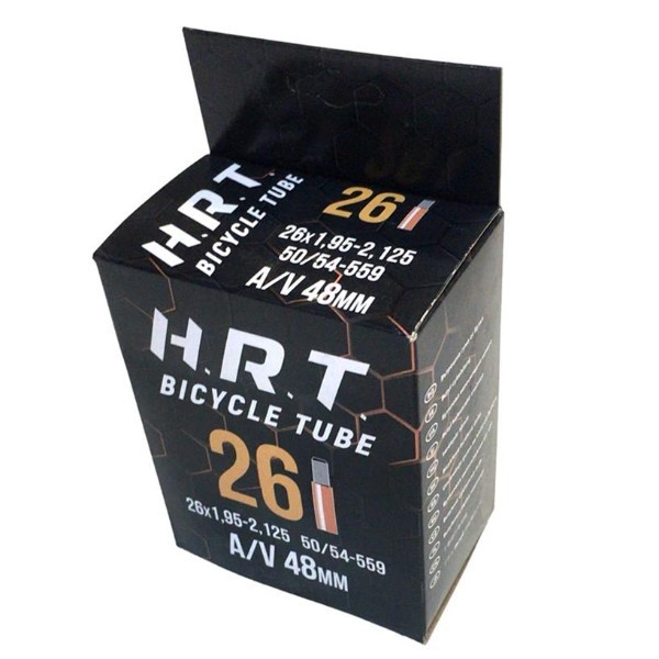 Качественная легкая велосипедная камера H.R.T. с автомобильным ниппелем длиной 48 мм, в индивидуальной упаковке.
Размер 26x1.95-2.125 дюйма.
Камера H.R.T. изготовлена из высококачественной износостойкой бутил-каучуковой резины, обладающей хорошей стойко Камера 26' H.R.T. 26х1,95-2,125 48мм AV (00-010036)