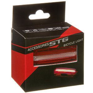 Фонарь велосипедный задний STG имеет 2 диодов, которые отлично заметны в темное время суток. Зарядка батареи через USB. Резиновый хомут. Аккумулятор емкостью 600mAh.