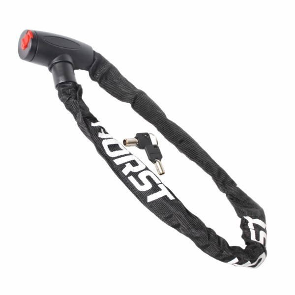 Цепь-Замок HORST 6х6х900мм в текстил. чехле, черный (00-170900)