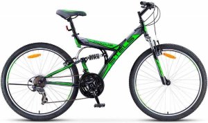Велосипед Stels Focus 26" V 21 sp V030 Черный/Зеленый