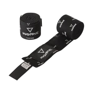 Бинт боксерский INSANE PRINT IN23-HW400, хлопок/нейлон, черный, 2,5 м
