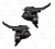 Шифтер/тормозная ручка Shimano Tourney ST-EF41 лев/пр 3x6ск черный тр.+оплетк ESTEF41P6AL
