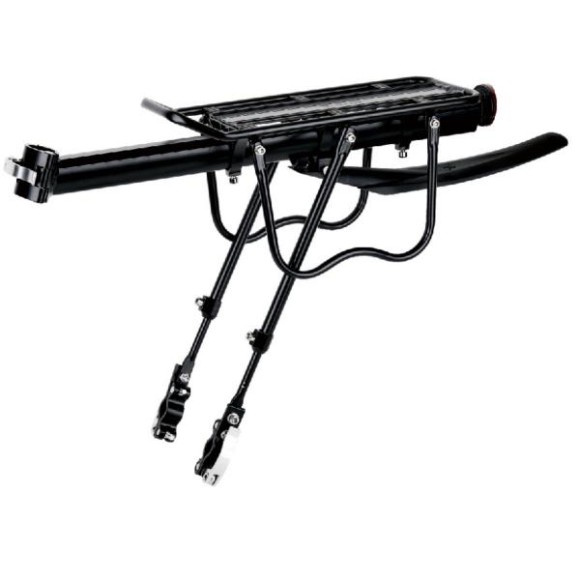 Багажник 24"-28" BLF-H27-5 универсальный, с быстросъёмным креплением за подседельный палец, с регулировкой высоты стоек с универсальными креплениями, для велосипедов различных размеров, алюминиевый чёрный, с щитком колеса. Багажник 24"-28" BLF-H27-5 универсальный, с быстросъёмным креплением за подседельный палец, с регулировкой высоты стоек с универсальными креплениями, для велосипедов различных размеров, алюминиевый чёрный, с щитком колеса.