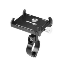 Держатель для смартфона GUB PRO1 алюм.фрезер. на руль 22,2-31,8х55-100мм,черный.(09-300170)