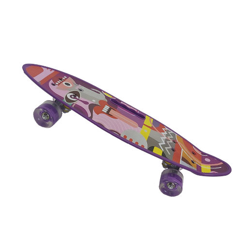 Скейт детский Navigator пластик, свет. кол., 61х17х9,5см, ручка для переноски