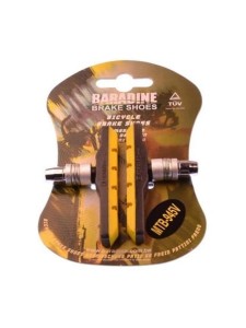 Тормозные колодки Baradine 945V 72мм желт/черные. Колодки для дискового тормоза (пара) – это тормозные колодки на велосипед, относятся к категории велозапчасти, предназначены для замедления скорости движения велосипеда за счет соприкосновения рабочей пове