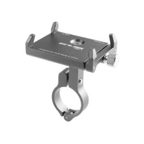Держатель для смартфона GUB PRO1 алюм.фрезер. на руль 22,2-31,8х55-100мм,серый титан.(09-300174)