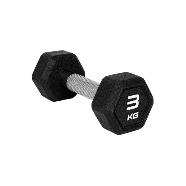 Гантель гексагональная STARFIT DB-301PRO  3 кг, обрезиненная, черный