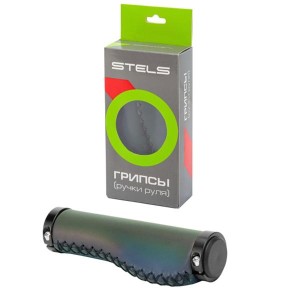 Грипсы HBBT-008 130 мм, флуоресцентные с черными кольцами, прошитые/150322