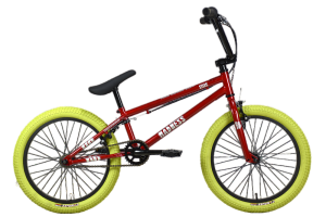 Велосипед Stark'24 Madness BMX 1 красный/серебристый/хаки HQ-0014362.
Экстремальный велосипед BMX без переключения передач.
Технические особенности: рама сталь Hi-Ten 13 A, жесткая вилка Stark Rigid, двойные алюминиевые обода Qijian MX-25, надежные ободны