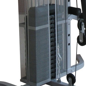 Многофункциональный тренажер с встроенным весовым стеком. Позволяет выполнять комплекс упражнений на различные группы мышц. Дополнительно тренажер имеет брусья для отжимания и скамью для пресса с гантелями по 1,5 кг с регулировкой по углу наклона.
Легк