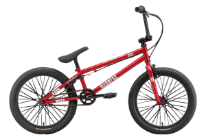 Велосипед Stark'24 Madness BMX 1 красный/серебристый/черный HQ-0014361.
Экстремальный велосипед BMX без переключения передач. 
Технические особенности: рама сталь Hi-Ten 13 A, жесткая вилка Stark Rigid, двойные алюминиевые обода Qijian MX-25, надежные обо