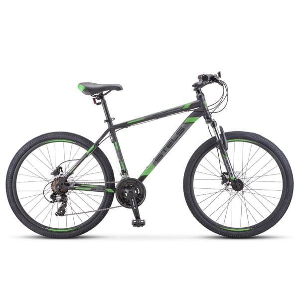 Велосипед Stels Navigator 500 D F010 Чёрный/Зелёный 26 (LU093937)