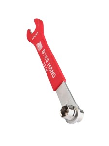 Ключ педальный YC-161/230076. Ключ педальный YC-161 на 15 мм. c головкой для гаек задней втулки и большим рычагом, выполнен из стали, покрыт резиной вплоть до губок ключа для педалей, чтобы не только повысить удобство пользования но и предохранить шатуны