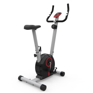 Велотренажер DFC B85001BR. Велотренажер серо-красного цвета - для тех, кто хочет заниматься спортом в домашних условиях. Вертикальный велотренажер предназначен для тренировки ног и ягодиц, а также для улучшения кровообращения. Он имеет максимальный вес по