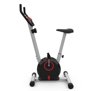 Велотренажер DFC B85001BR. Велотренажер серо-красного цвета - для тех, кто хочет заниматься спортом в домашних условиях. Вертикальный велотренажер предназначен для тренировки ног и ягодиц, а также для улучшения кровообращения. Он имеет максимальный вес по