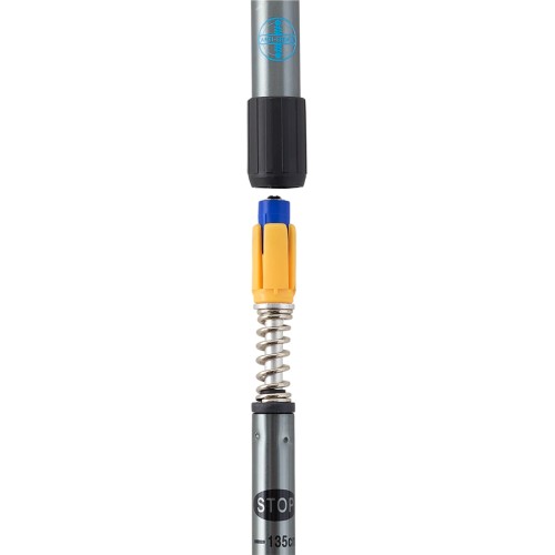 Палки для скандинавской ходьбы BERGER Oxygen, 77-135 см, 2-секционные, серебристый/голубой