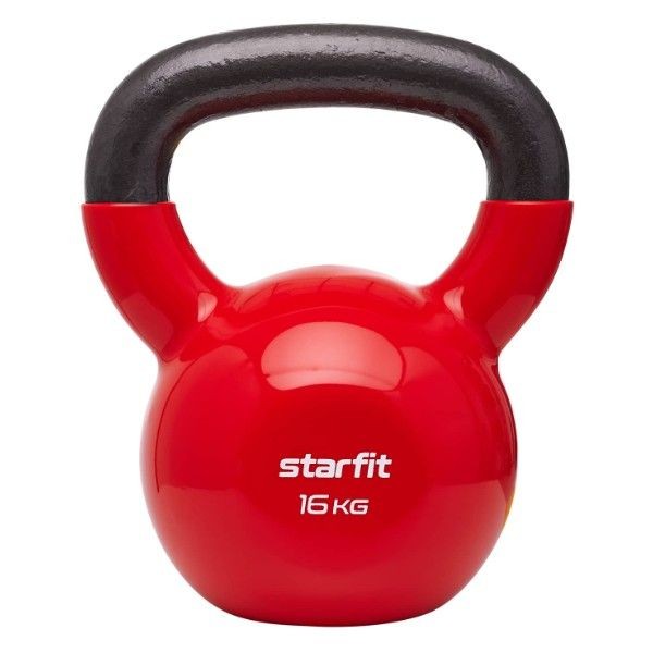 Гиря виниловая STARFIT DB-401 16 кг, красный.