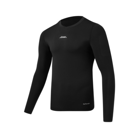 Футболка компрессионная с длинным рукавом судейская Jogel PerFormDRY Referee Baselayer Tee LS,черный Футболка компрессионная с длинным рукавом судейская Jogel PerFormDRY Referee Baselayer Tee LS,черный