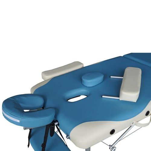 Массажный стол  DFC Nirvana Elegant Deluxe голубой/бежевый
