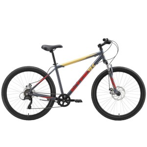 Велосипед Stark'23 Respect 26.1 D Microshift серый/красный/желтый