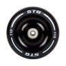 Колесо STG 110mm для трюкового самоката с алюминиевым ободом, ABEC-9, 1шт, черный Х108456