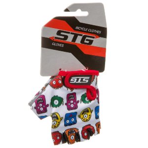 Перчатки летние быстросъемные из кожи и лайкры на липучке и с защитной прокладкой. Велосипедные перчатки STG обеспечат надежный хват за руль велосипеда и обезопасят руки от ссадин при внезапном падении.