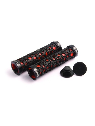 Грипсы CLARKS CLO208 130 мм, с 2 фикс., черно-красные (3-230)