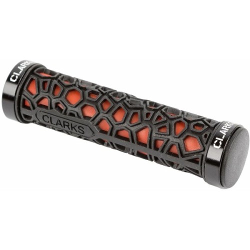 Грипсы CLARKS CLO208 130 мм, с 2 фикс., черно-красные (3-230)
