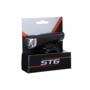 Фонарь велосипедный STG,JY7036, передний, резин. Хомут.