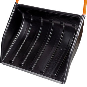 Комплектация: ковш с планкой, П-образной ручкой в ПВХ-оплётке, 2 болта и 2 гайки\
Материал: пластик, сталь
Цвет: черный, оранжевый
Черенок: стальной с втулкой в