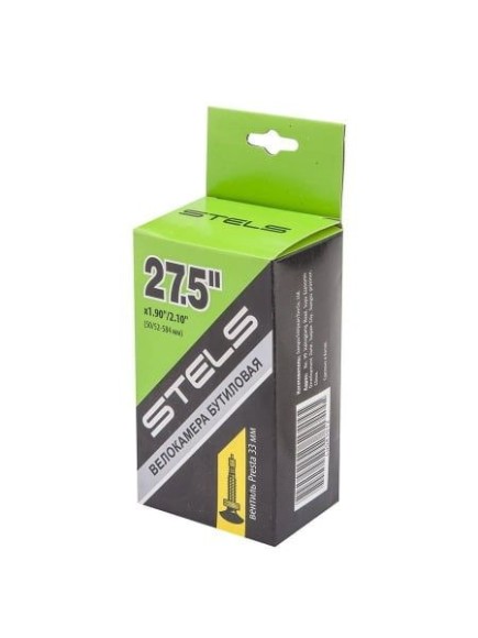 Велокамера 27.5" x 1.90"/2.10" STELS (Seyoun) вентиль Presta, в индивидуальной упаковке Велокамера 27.5" x 1.90"/2.10" STELS (Seyoun) вентиль Presta, в индивидуальной упаковке