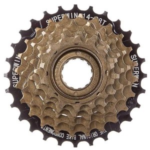 Трещотка KFW-664 6SP 14-16-18-21-24-28T  14-24T корич X89980