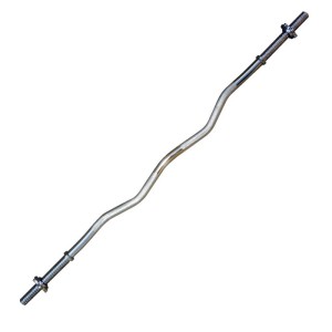 Гриф DFC RB47CT. Нескользящие насечки для прочного хвата. Тип W-образный. Материал хромированный. Замок гайка фигурная. Длина общая 1200 мм. Длина посадочного места 200 мм. Диаметр посадочный 26 мм. Длина хвата 800 мм. Вес грифа 4,95 кг. Нагрузка на гриф