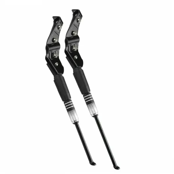 Подножка 24'-28' NH-KF97AAJ NUVO задняя, креп. на 2 пера вилки, телескоп., ал., черная/390007