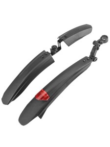 Комплект крыльев 24'-26' XGNB-040/610214.
Комплект быстросъемных крыльев XGNB-040 для велосипеда с колесами 24-26 дюймов0, переднее крыло с креплением за внутреннюю поверхность штока вилки, заднее c креплением за подседельный палец, с габаритным огнем, п