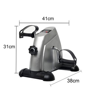 Велотренажер мини DFC B12 Серый. B12G - Мини велотренажер для домашнего использования, с механической системой изменения нагрузки. Подходит для тренировки ног и рук. Регулировка ремней педалей. Компьютер: скан, время, расстояние, обороты в минуту, скорост