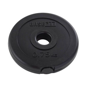 Диск пластиковый BASEFIT BB-203, 26 мм, 0,75 кг, черный