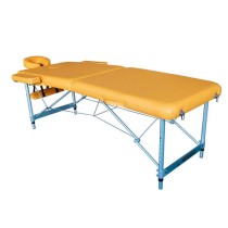 Массажный стол DFC NIRVANA, Elegant LUXE, 186х70х4 см, алюм. ножки, цвет горчичный (Mustard)