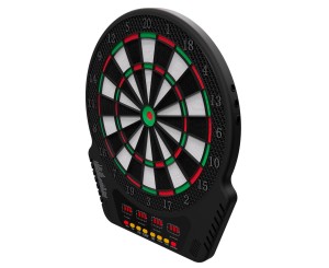 Электронный дартс DFC DARB06E, 6 дротиков. Дартс DFC DARB06E - усовершенствованная электронная мишень для дартса, предназначенная для домашнего использования. Изделие оснащено 4-мя светодиодными дисплеями с красной подсветкой, на которых отображается вся