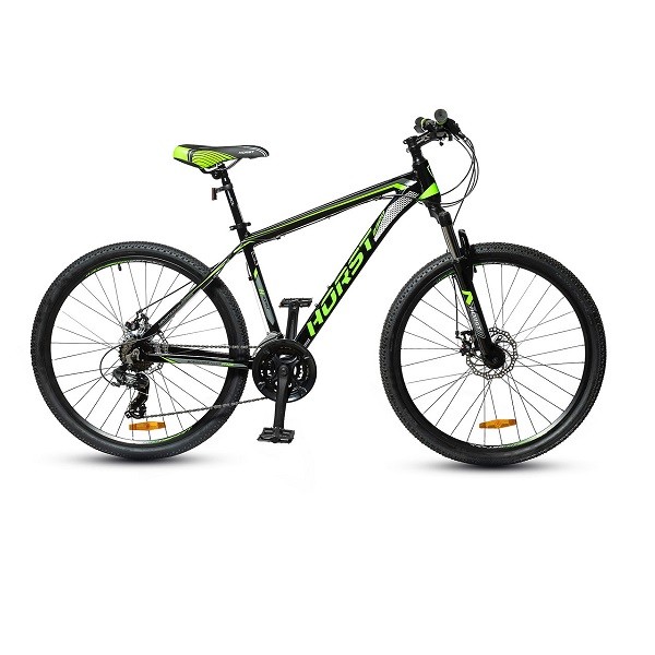 Велосипед 26' HORST Genesis черный/салатовый/серый
